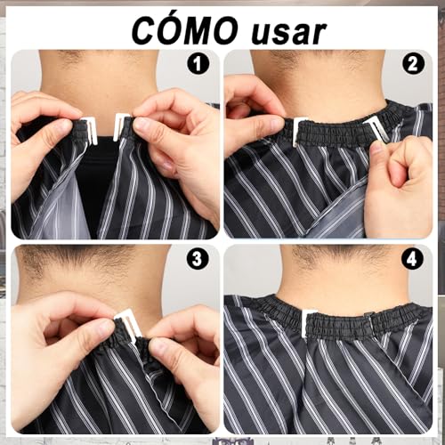 FEBSNOW Professional Barber Cape Adjustable Neckline Hair Cutting Apron