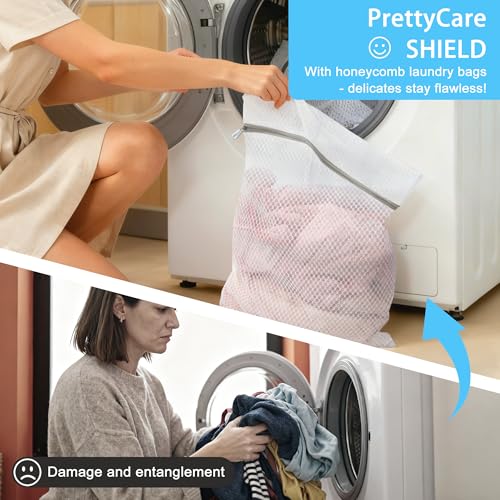 PrettyCare Large Mesh Laundry Bags for Delicates - 3 Pack