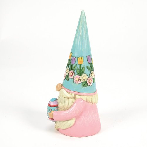 Enesco Jim Shore Heartwood Creek Gnome Holding Easter Egg Figurine, 7.48 Inch, Multicolor