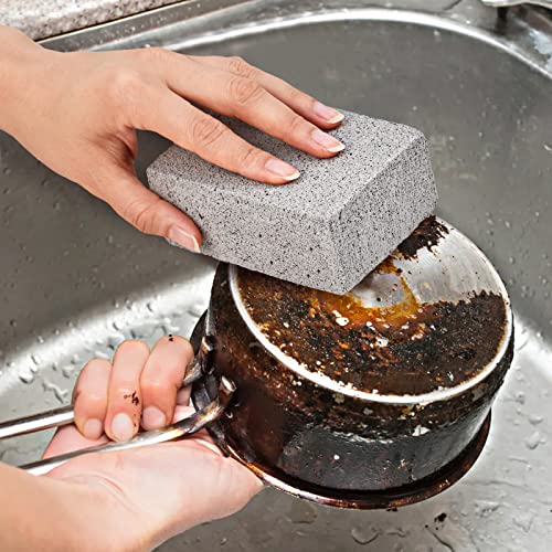 Maryton Grill Cleaning Stone - 3 Count Pumice Block for BBQ & Griddle