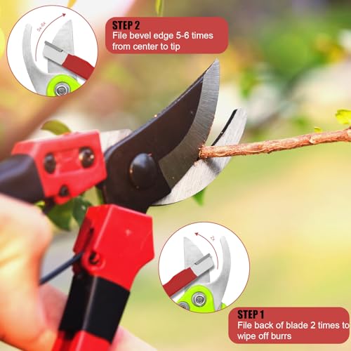 2-Pack Wolfram Steel Pocket Blade Sharpener for Garden Tools