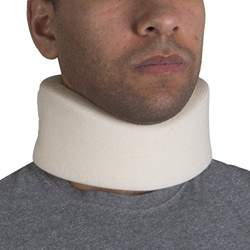 OTC Soft Contour Foam Cervical Collar Neck Support Brace - Narrow 2.5" Depth, Medium, White