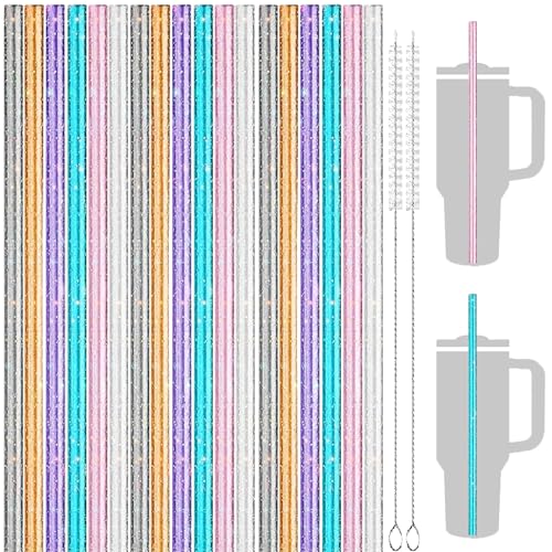 Reusable Glitter Straws for 30oz-40oz Tumblers - 18 Pack