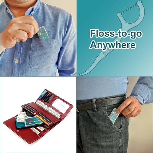 Demiya Travel Floss Picks 160 Count with 4 Mini Cases Unflavored Dental