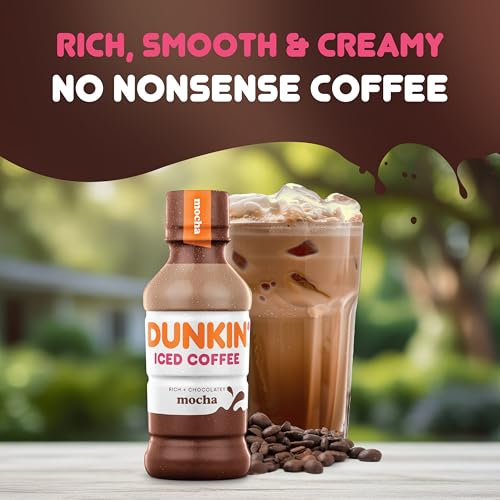 Dunkin' Mocha Iced Coffee, 13.7 fl oz - Refreshing Energy Boost