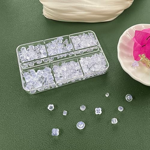 Clear Silicone Earring Backs – 6 Styles, Hypoallergenic & Secure