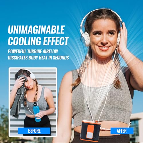 BEYOND BREEZE Portable Waist Clip Fan, 100-Speed Wearable Personal Fan
