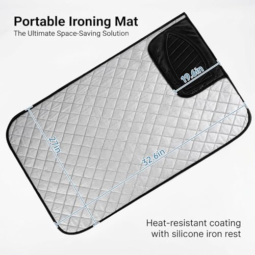 RAINFLOW Magnetic Ironing Mat - Portable Heat-Resistant Tabletop Pad