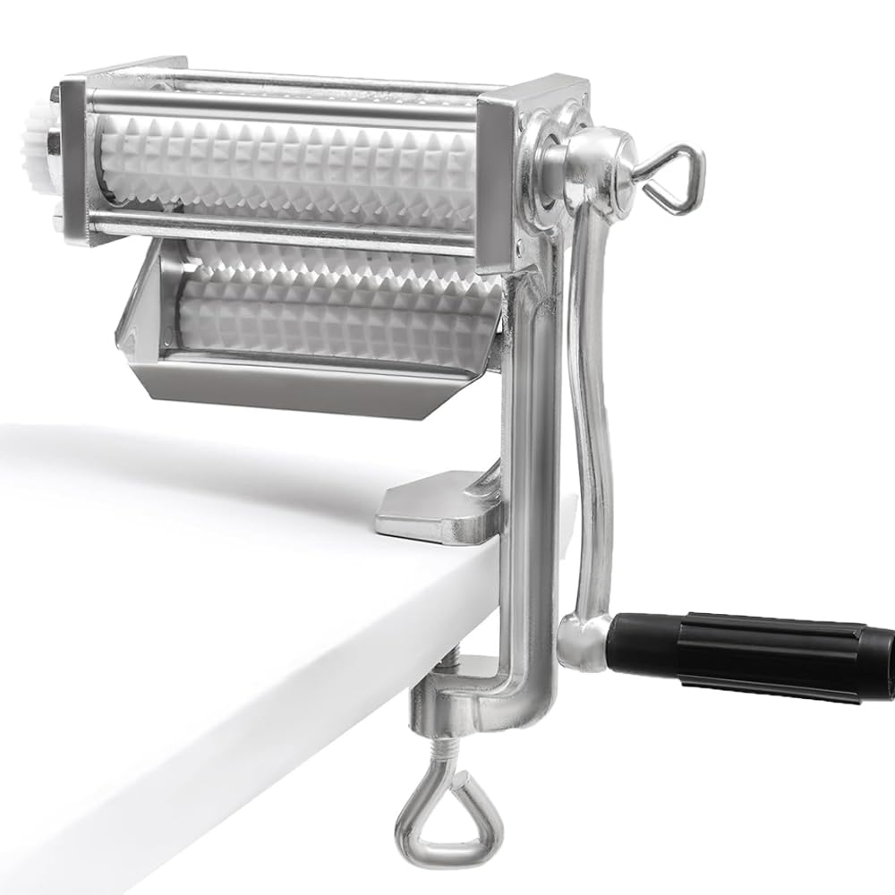 RLOZUI Heavy Duty Manual Meat Tenderizer Cuber Tool Steak Flatten Cuber Rolling Meat Poultry Tenderizer Machine Clamp on Meat Tenderizer Kitchen Tool