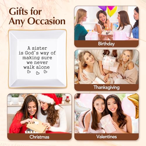 Sister Ring Dish with Quote - Perfect Gifts for Sisters - LZBALUYO