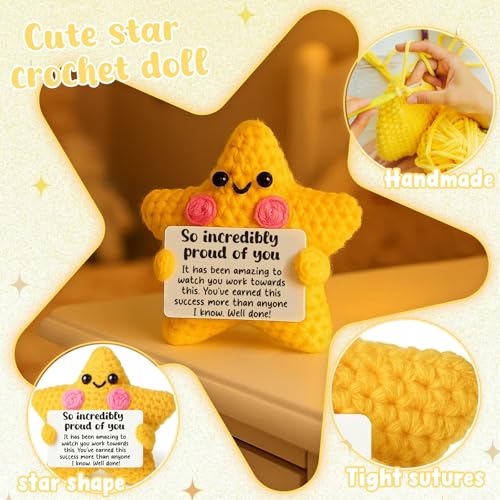 Handcrafted Crocheted Star Keepsake - Proud of You Motivational Gift