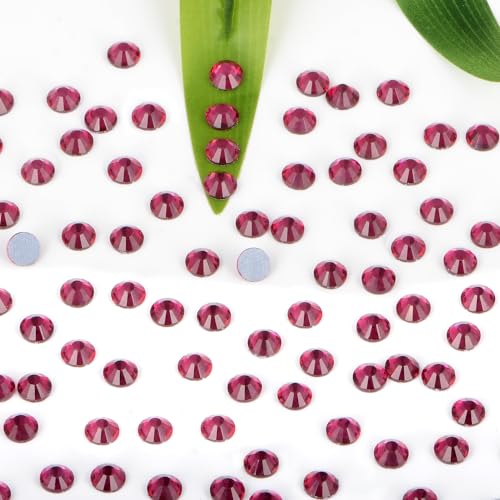 Bymitel Hotfix Fuchsia Rhinestones 2mm SS6 2880pcs Iron-On Glass Gems