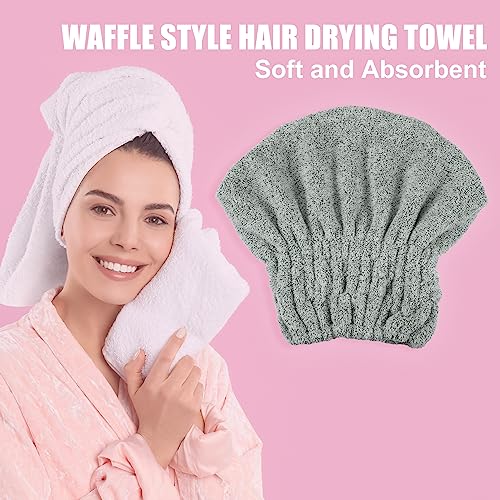 VOCOSTE Charcoal Fiber Hair Drying Towel Cap - Lightweight Gray