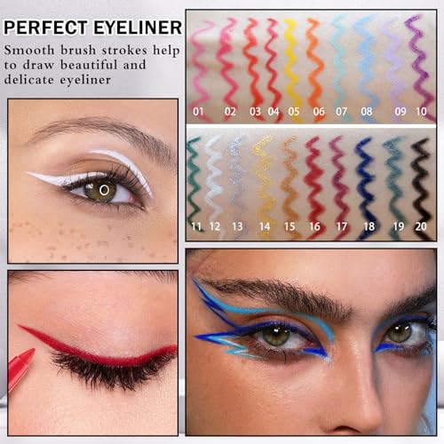 Red Eyeliner Pencil 3-Pack Waterproof Retractable Dark Red Eye Pen