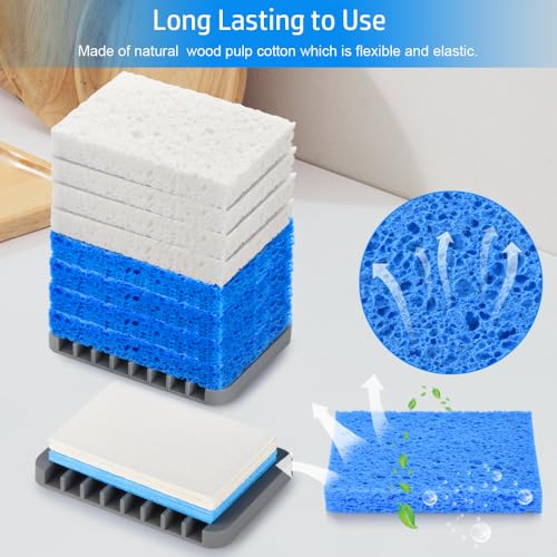 8-Pack Mcyye Compressed Kitchen Sponges - Non-Scratch Cleaning