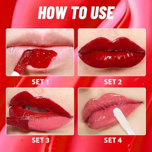 JUAAZIN Dual-Ended Peel-Off Lip Stain & Gloss Oil Combo Burgundy