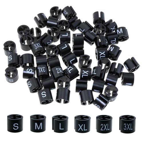 180PCS Round Plastic Hanger Size Marking Buttons for Clothing
