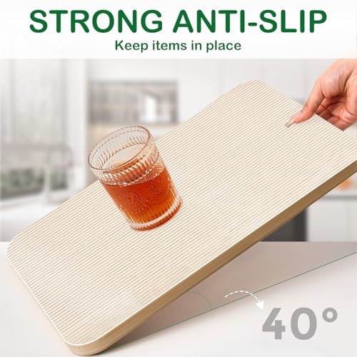 Non-Adhesive Clear EVA Shelf Liner, 12" x 120" Non-Slip Cabinet Protector