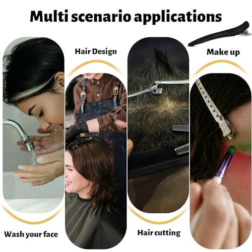 Bagentry No Crease Hair Styling Clips with Silicone Band - 6 Pack