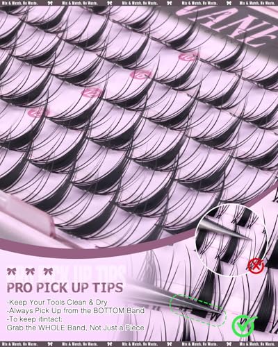 wtvane Manga Lash Clusters Wispy DIY Eyelash Extensions 10-14mm