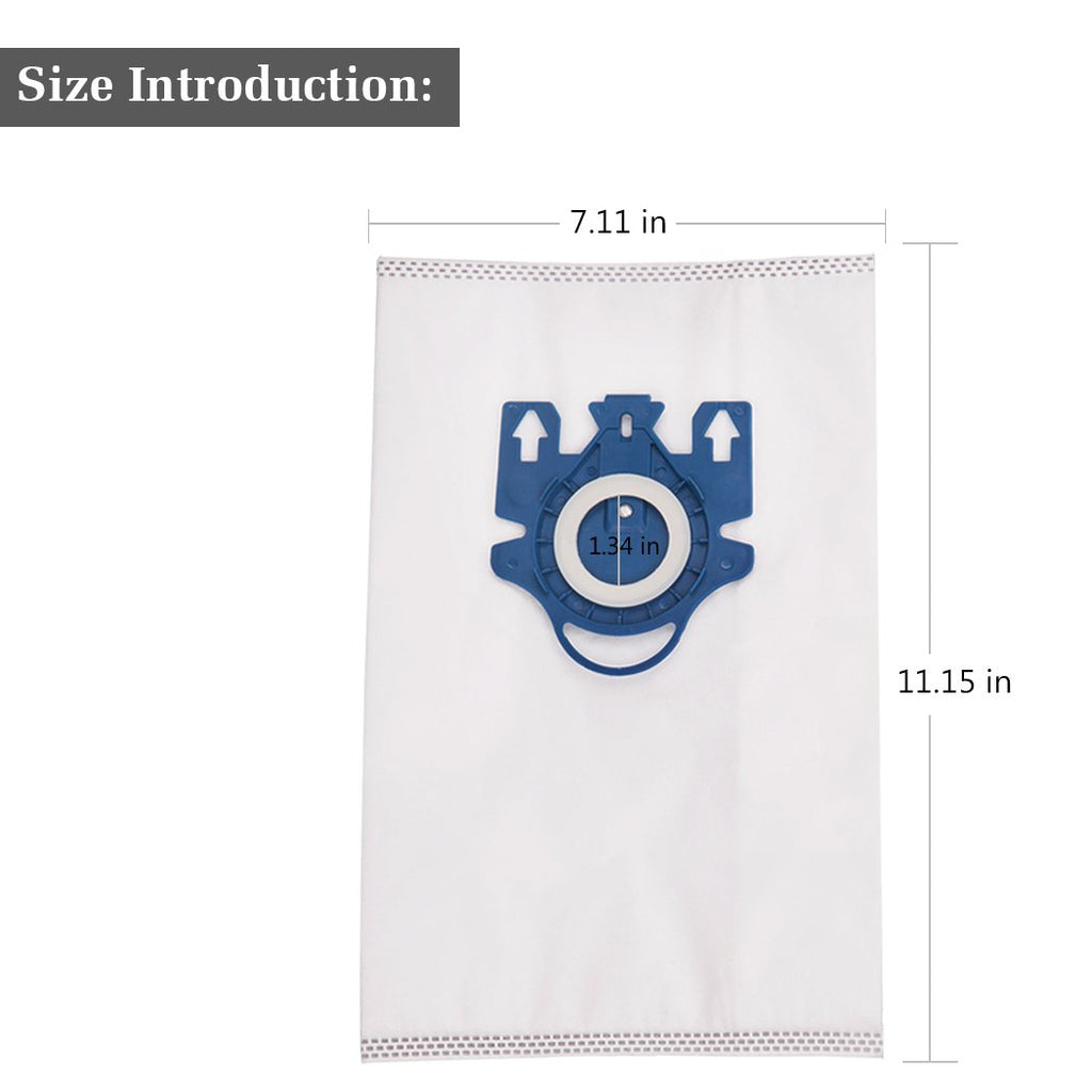 15 Packs Air Clean Dust Bags for Miele Vacuum Bags GN for Miele Classic C1, Complete C3, Complete C2, S6000-S6999 S4000-S4999,S700 3D Efficiency Bags with Protection Filters & AirClean Filter Compares