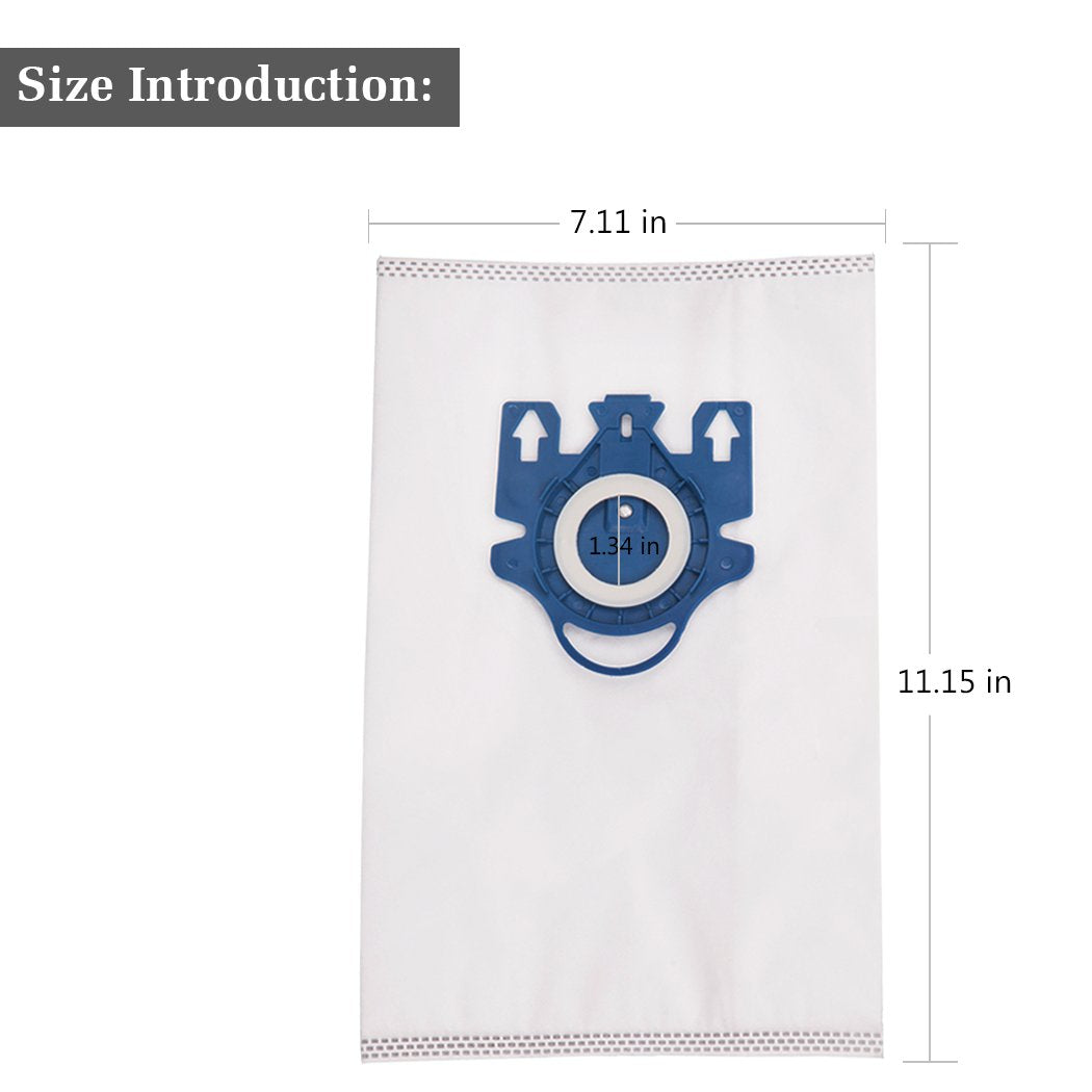15 Packs Air Clean Dust Bags for Miele Vacuum Bags GN for Miele Classic C1, Complete C3, Complete C2, S6000-S6999 S4000-S4999,S700 3D Efficiency Bags with Protection Filters & AirClean Filter Compares