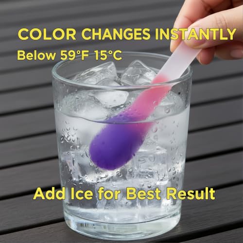 Color Changing Ice Cream Spoons - 28-Pack Flexible 5.15" Spoons