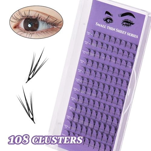 Dadongua Individual Lash Clusters 108pcs Manga Style DIY Eyelash Extensions