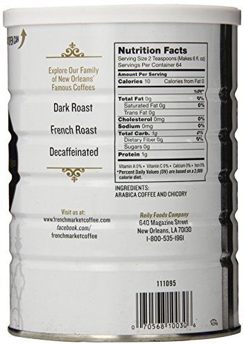 French Market Coffee & Chicory Restaurant Blend, Medium-Dark Roast, 12oz (4pk)
