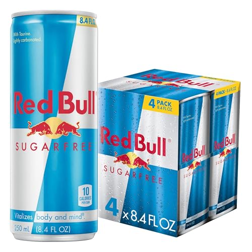 Red Bull Sugar Free Energy Drink, 8.4 Fl Oz Cans, 4-Pack