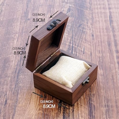 Walnut Wood Jewelry and Watch Box - Keepsake Storage Gift (Walnut)