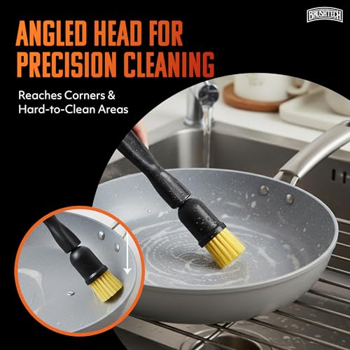 Brushtech Non-Stick Pan Brush – Scratch-Safe Cleaning Tool