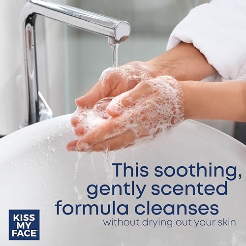 Kiss My Face Coconut Hand Soap - Moisturizing Liquid Soap with Coconut Water & Yarrow - 9 fl oz