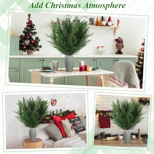 Artificial Norfolk Pine Stems - 36 Inch Real Touch Greenery for Christmas Decor