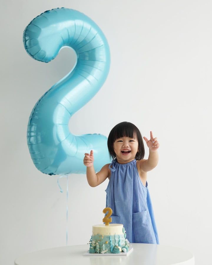 Pearlescent Blue Number Balloon - 40 Inch 0 Balloon for Birthday Decorations | Perfect Party Supplies