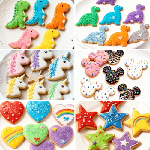 Mickey Unicorn Dinosaur Cookie Cutter Set - Stainless Steel Baking Molds