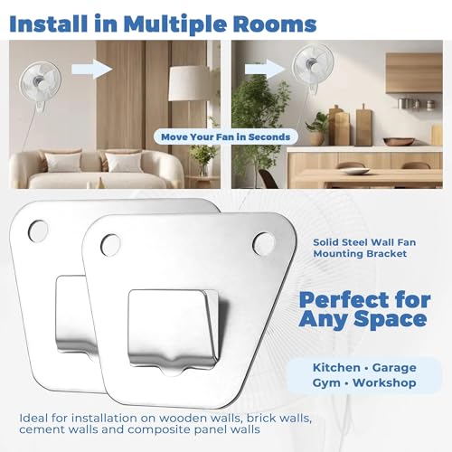 Universal Heavy Duty Wall Fan Mounting Bracket - Solid Steel