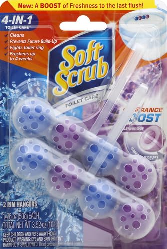 Soft Scrub Lavender 4-in-1 Rim Hanger Toilet Cleaner 2 Pack (6 Sets)