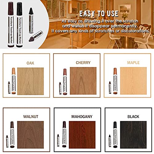 Furniture Repair Kit - 13 Markers & Wax Sticks for Scratches