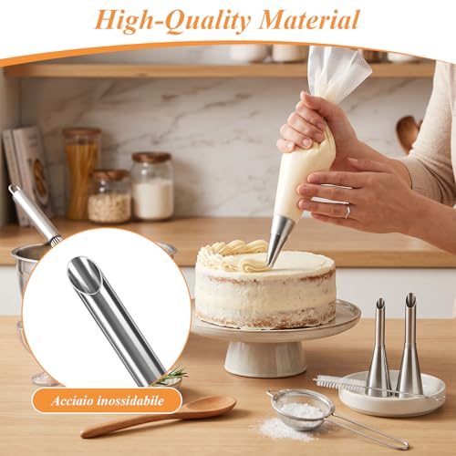 HJZHII 104-Piece Cupcake Piping Nozzles and Pastry Bags Baking Set