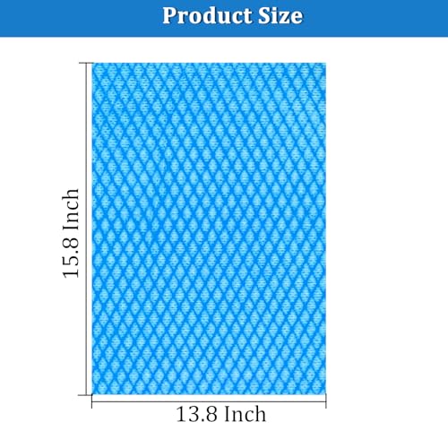 Porffitoy 50-Pack Large Reusable Blue Dish Cloths - Absorbent Kitchen Towels