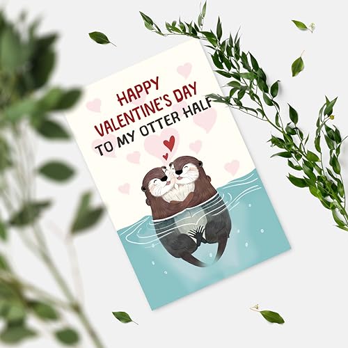 Cute Otter Valentine's Day Card - Romantic Gift for Couples