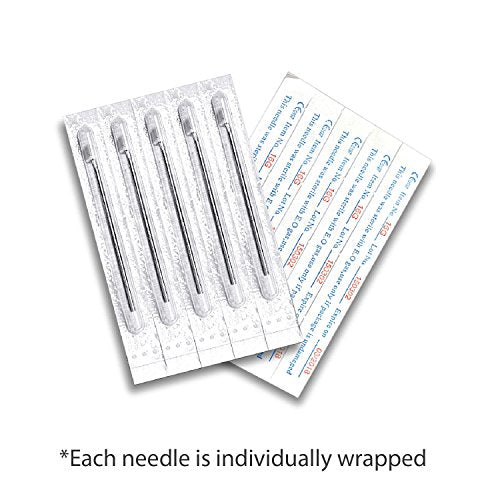 BodyJ4You 10-Piece 18G Piercing Needles Sterile Surgical Steel