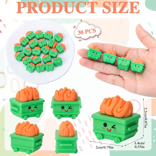 42Pcs Mini Resin Dumpster Fire Figurines - Motivational Desk Accessories