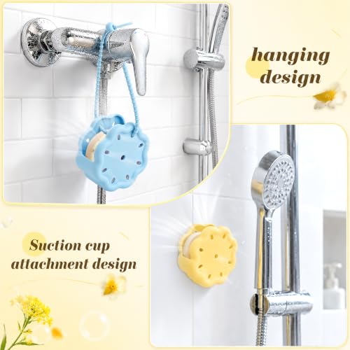 Windspeed Silicone Shower Steamer Holder with Suction Cups - 2 Pack, Yellow & Blue
