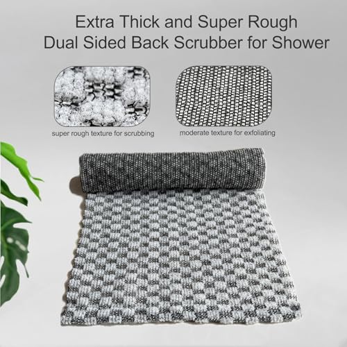 Exfoliating Washcloth for Dry Itchy Skin - Dual Sided Shower Scrubber