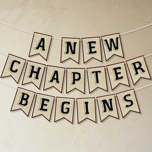 Vintage Book Chapter Begins Party Banners - 3PCS Garlands