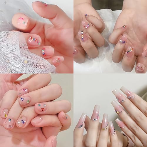 5000Pcs Colorful Mini Nail Rhinestones Flat Back Crystal Charms