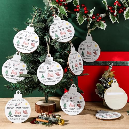 20 Pcs Christmas Card Holder Ornaments for Office & Employee Gifts