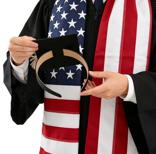 Graduation Cap Headband Non-Slip Hair Protector for Women and Men